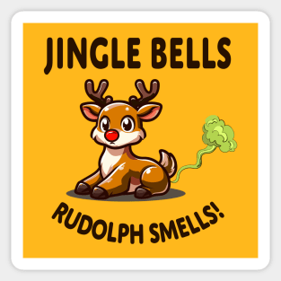 Jingle Bells Rudolph Smells Sticker